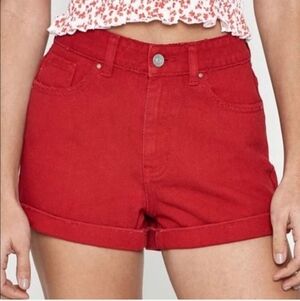 PacSun Red "Mom Short" Jean Shorts size 27